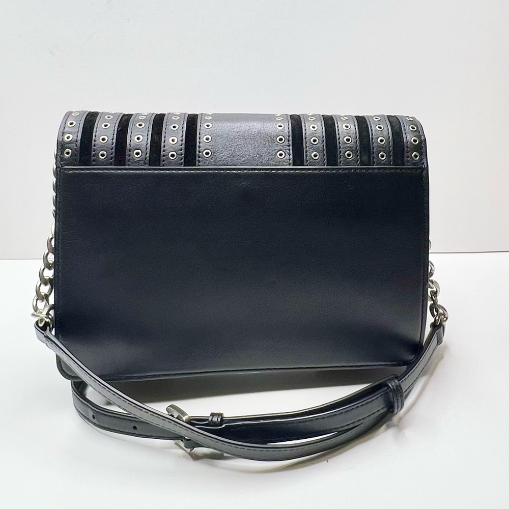 Michael Kors Brooklyn Grommet Crossbody Black Medium - Picture 13 of 13